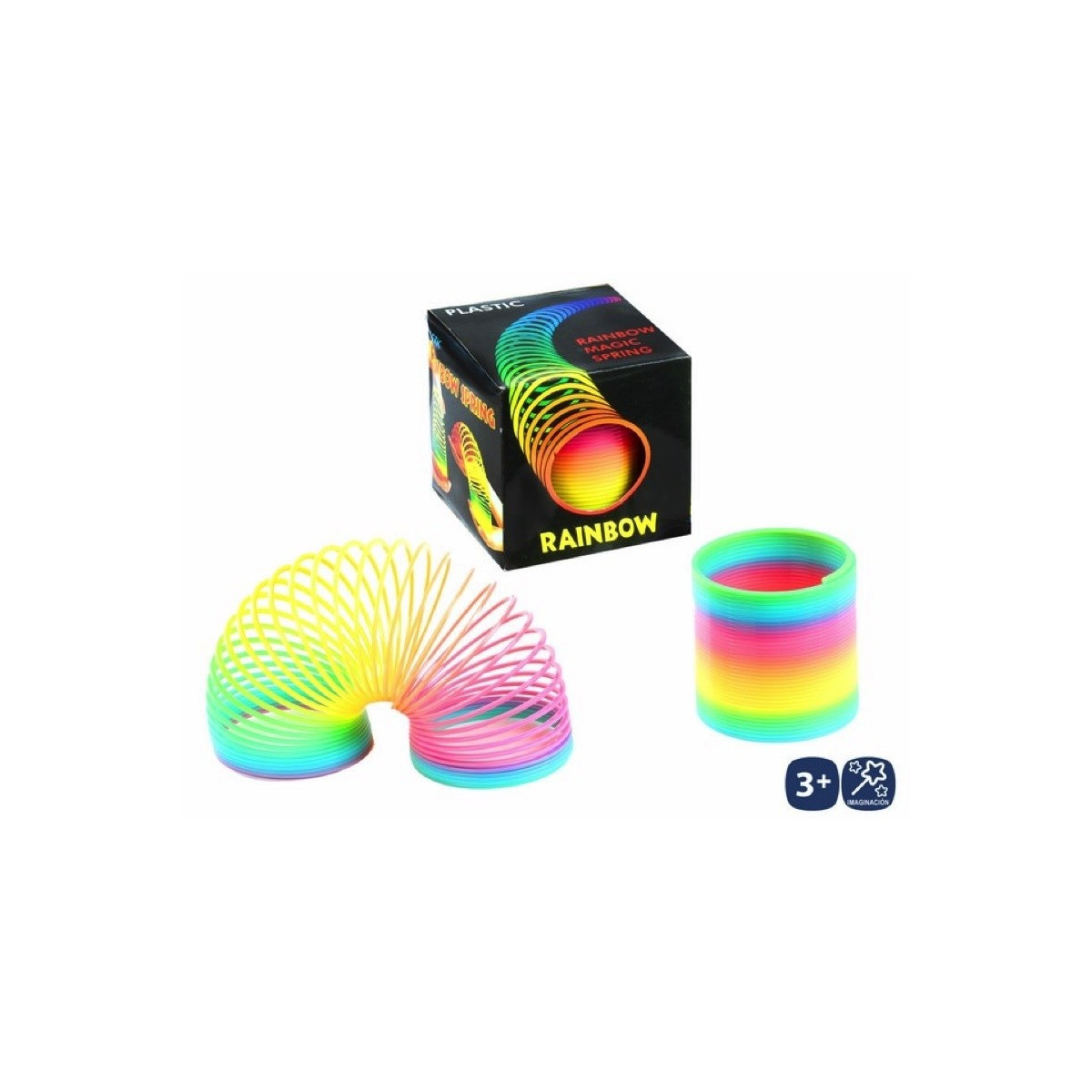 Muelle arcoiris de colores para jugar, decorar y regalar en cualquier evento