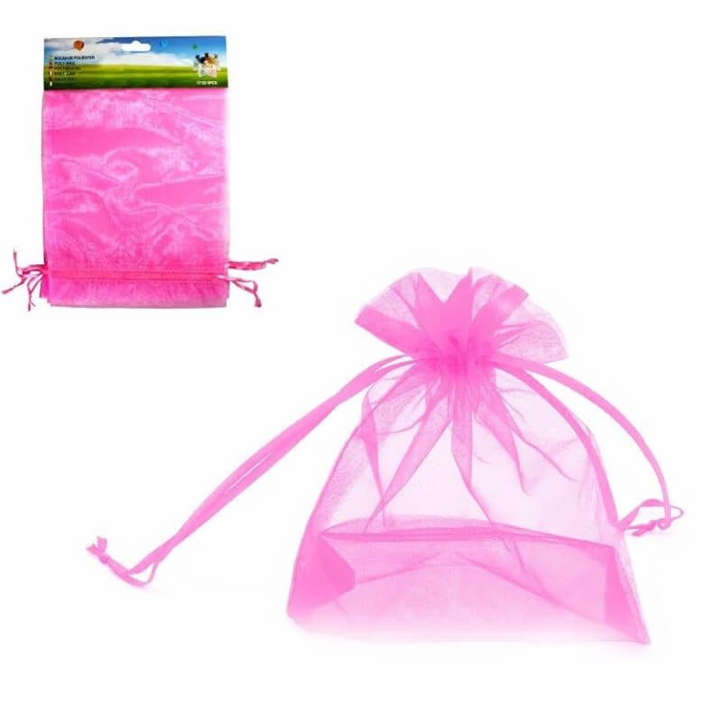 De Bolsas Organza Rosa De 17X23