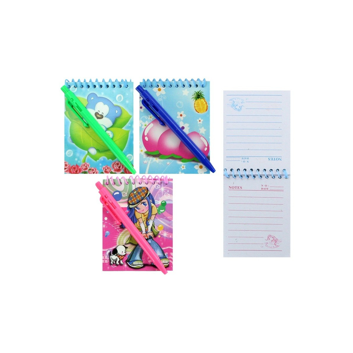 Bloc de notas para niños con bolígrafo transparente