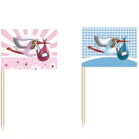 Palillos De Decoración Con Cigueña