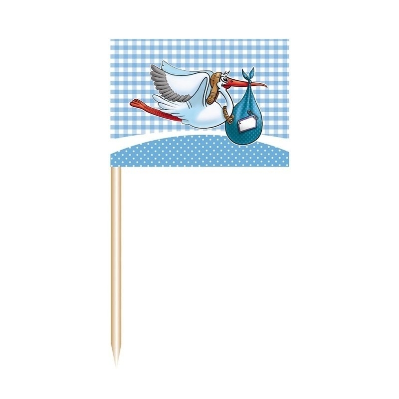 Palillos de Decoración con Cigueña Palillos de Decoración con Cigueña