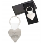 Llavero corazón grabado personalizado