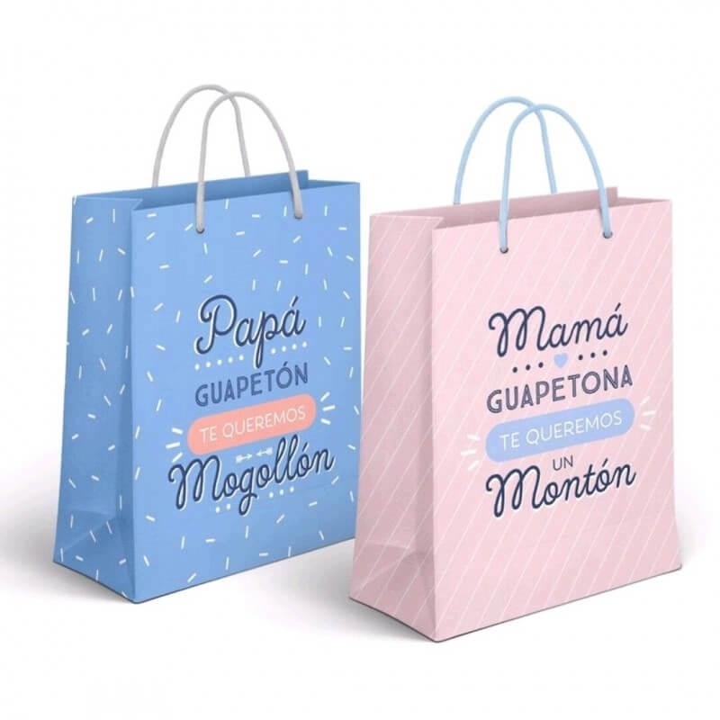 Bolsa de regalo en papel de colores personalizada con tu marca