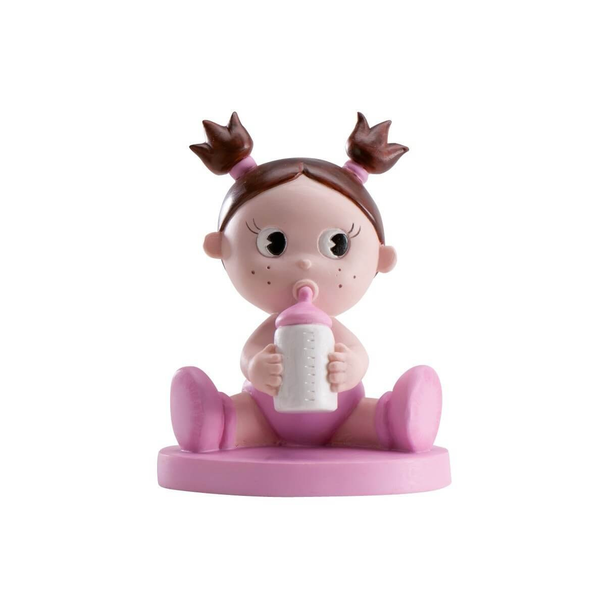 Figura para tarta bautizo nena con bibi barata