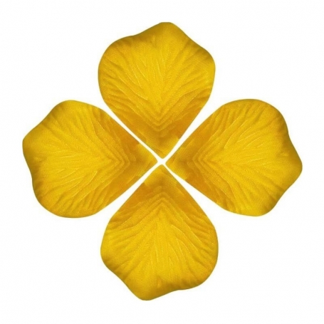 Bolsitas de pétalos amarillos para decorar