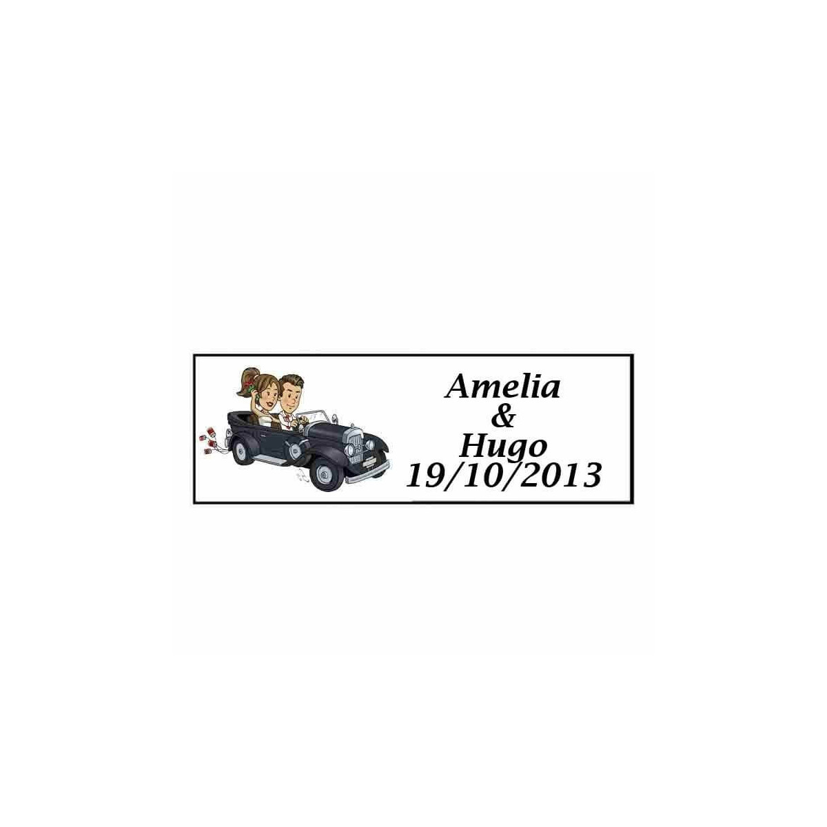 Etiqueta adhesiva will & grace coche