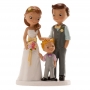 Figuras Novios Con Niño Para Tarta De Boda