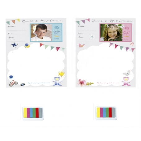 Lienzo Para Colocar Foto De Niño Y Niña De Comunión