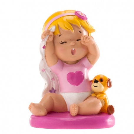 Figura bautizo niña para tarta barata