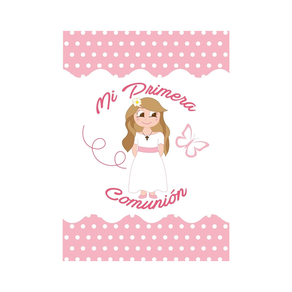 Adhesivo para Primera Comunión Diseño dulce y encantador