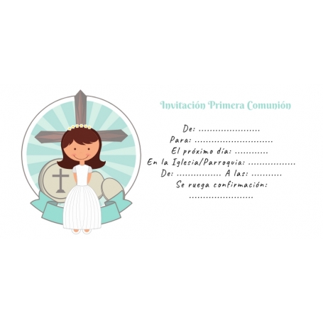 Invitación Comunión Para Rellenar