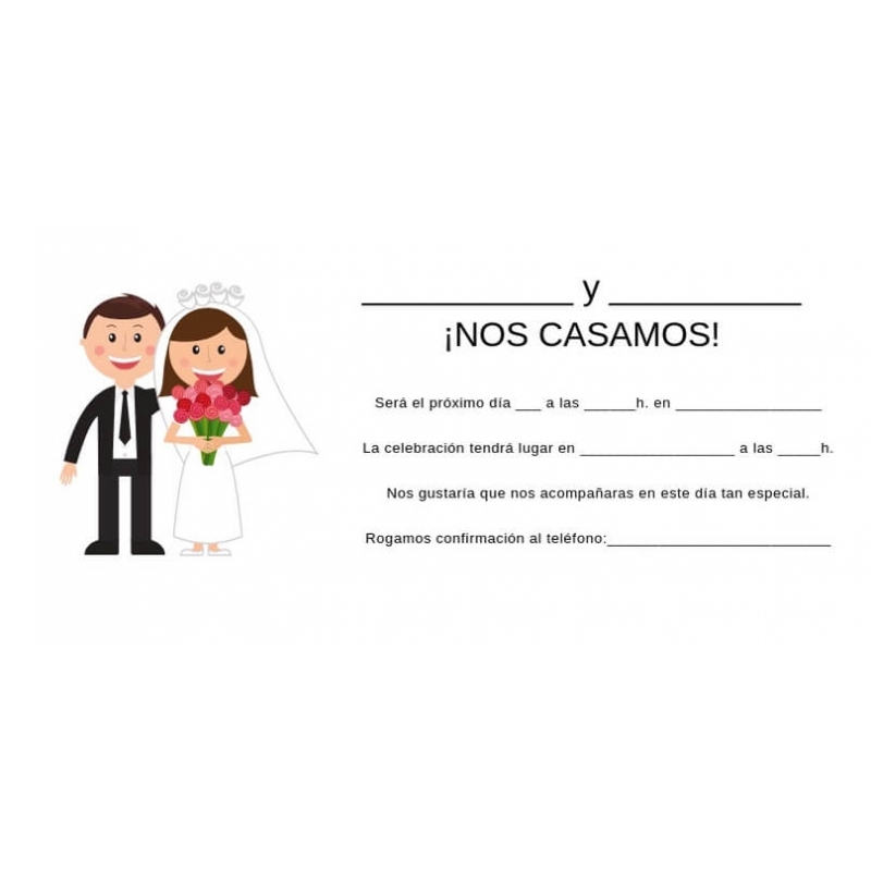 tubo respirador lado Canoa Invitaciones Boda Para Rellenar