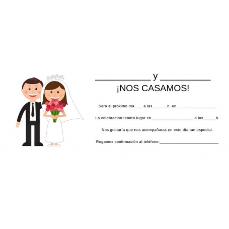 Invitaciones Boda Para Rellenar