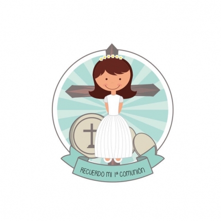 Adhesivo Comunión Niña