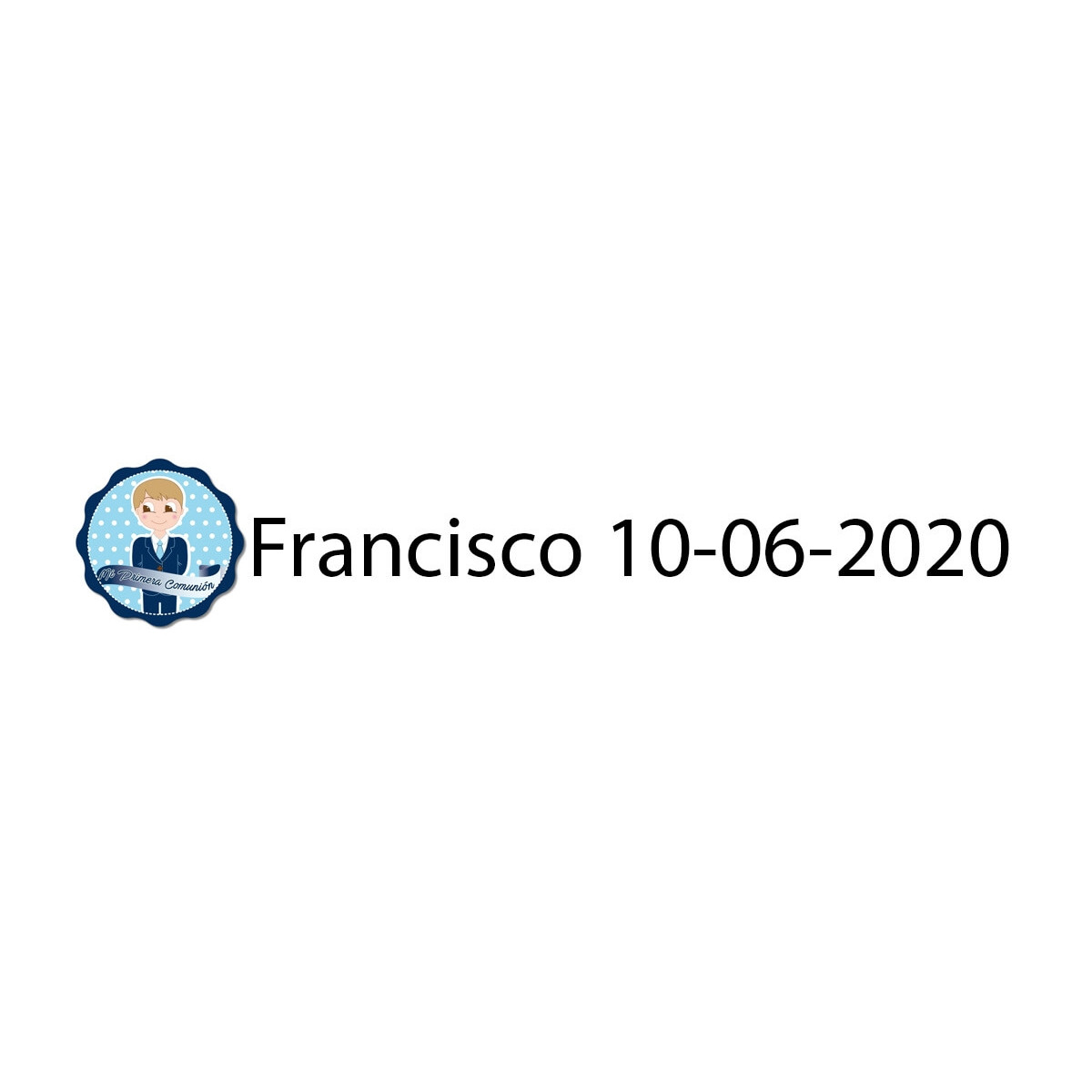 Adhesivo comunión niño