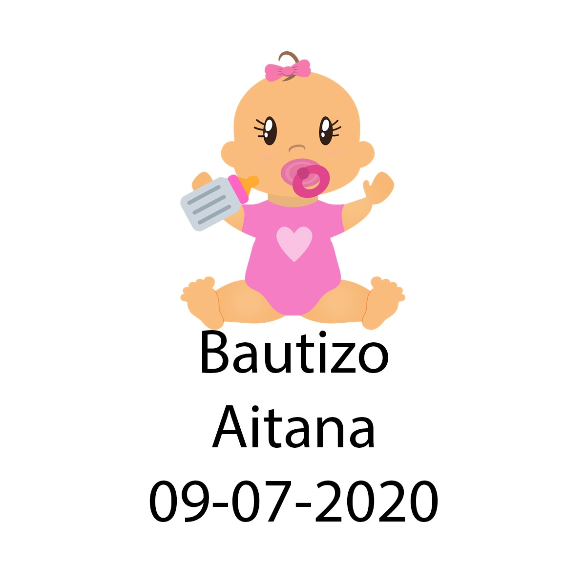 Adhesivo bautizo