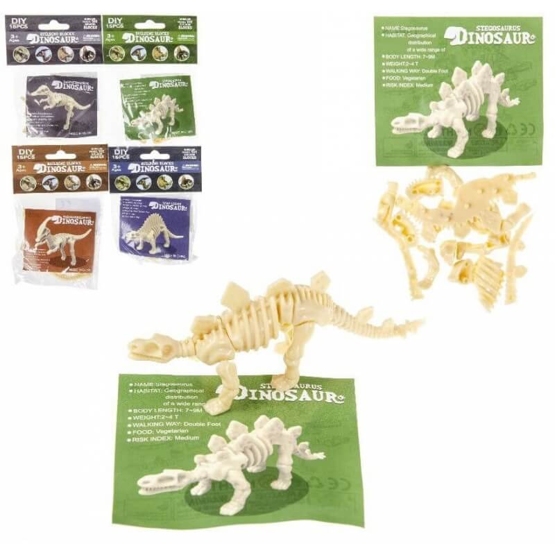 Puzzles de dinosaurios. construcción pequeña figura en 3d