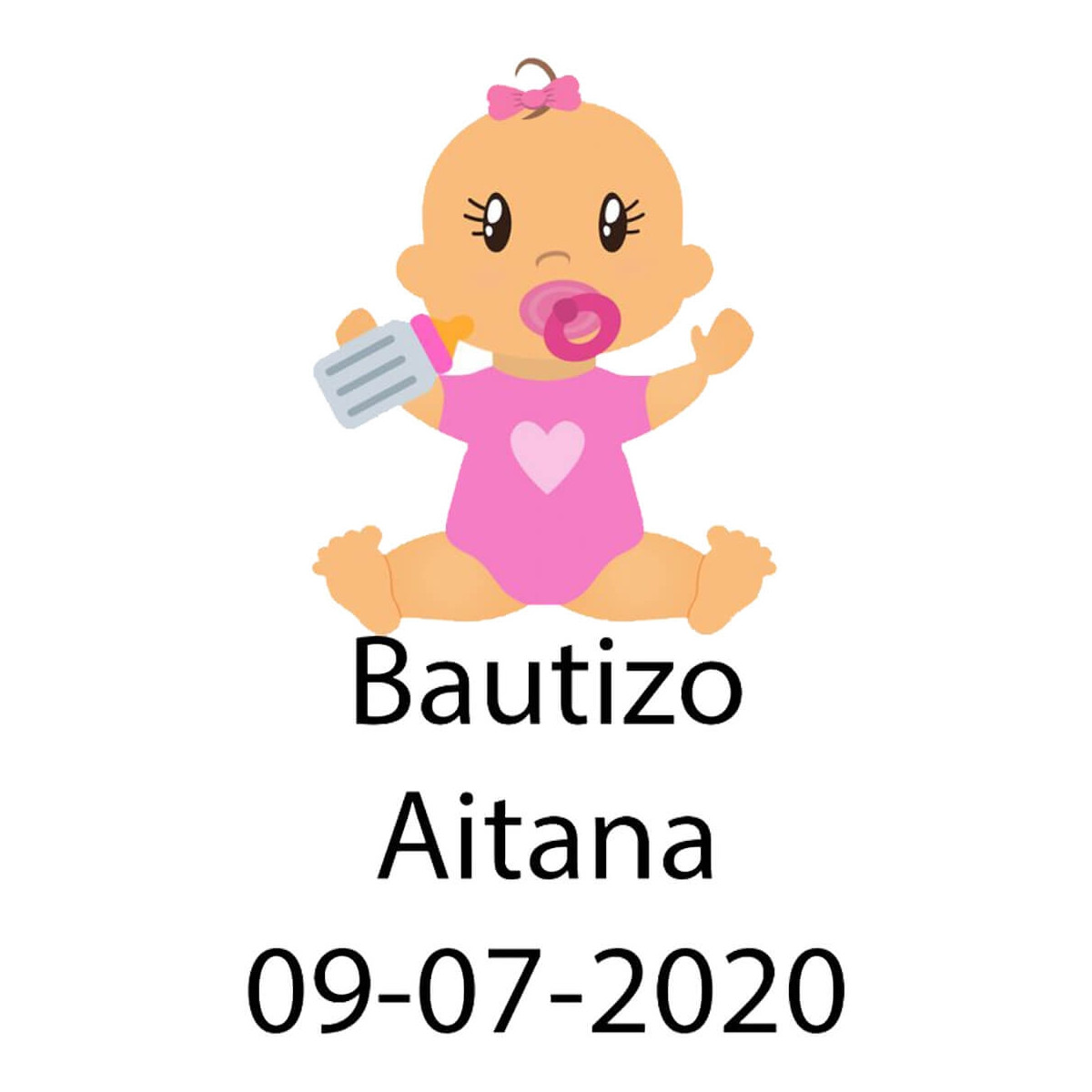 Adhesivo para bautizo