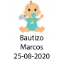 Adhesivo Personalizado Bautizo