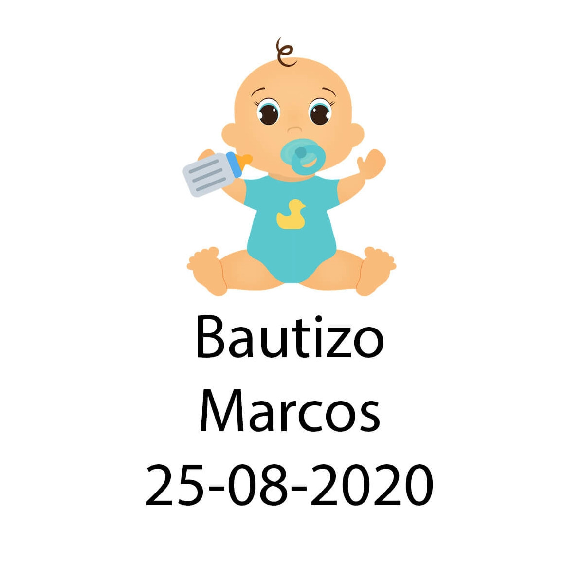 Adhesivo de bautizo