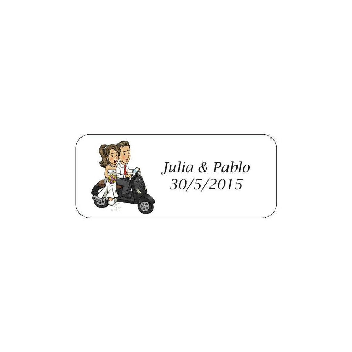 Etiqueta adhesiva will & grace moto