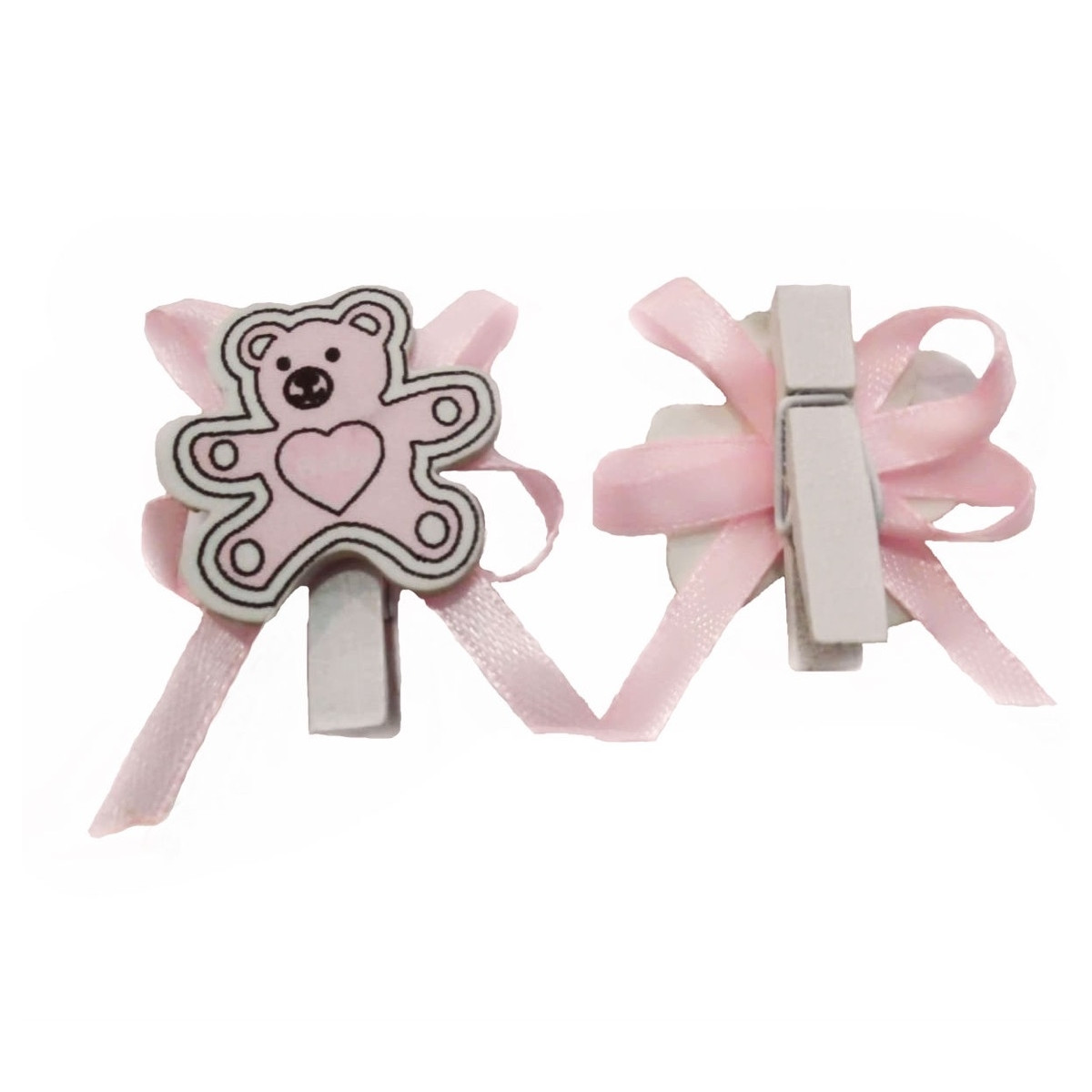 Pinzas decorativas rosas