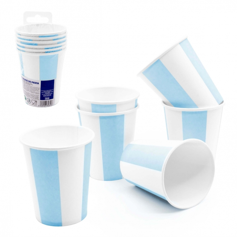 Pack vasos desechables azul