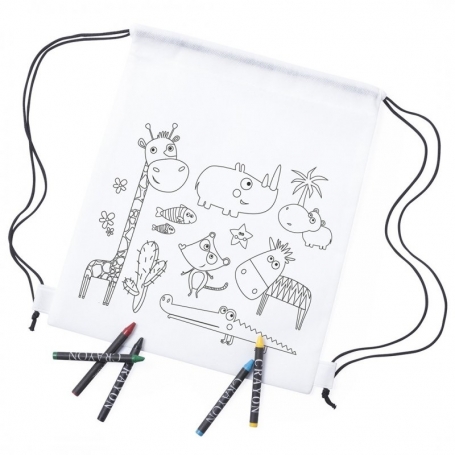 Mochila colorear niños