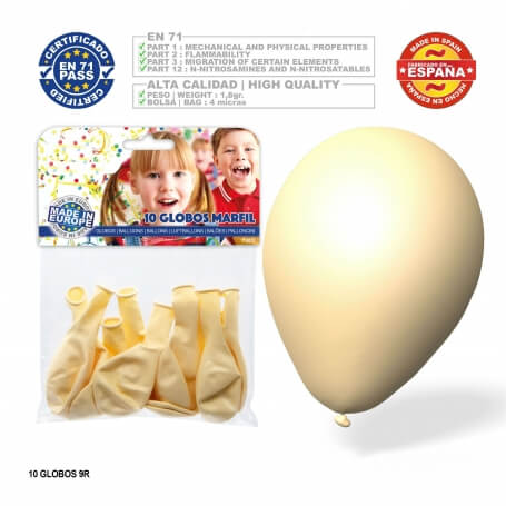 Pack globos color marfil