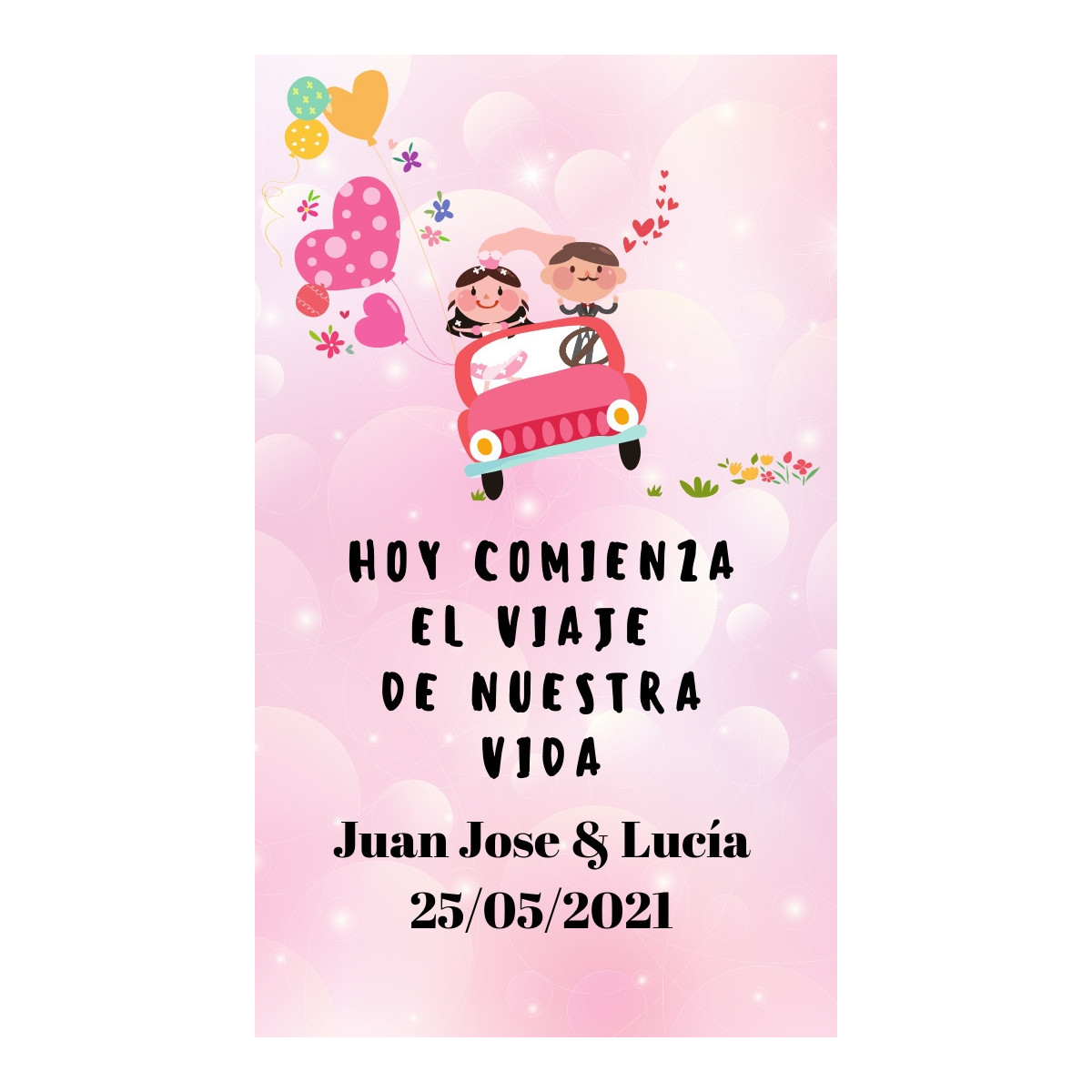 Pegatina personalizada boda
