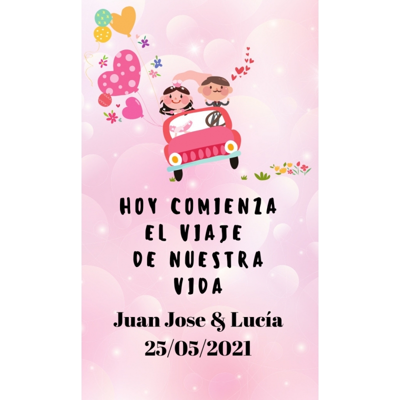 Pegatina personalizada boda