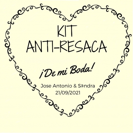 Kit anti resaca detalles de boda personalizados