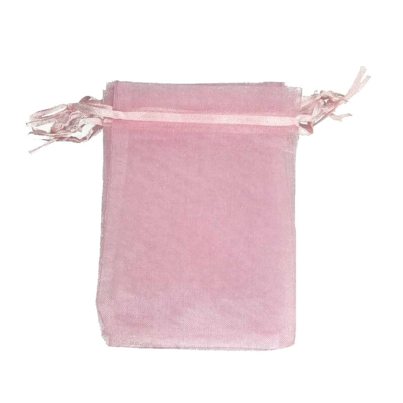 Bolsa de organza rosa 9 x 15