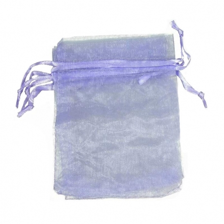 Bolsa De Organza Lila Claro 9 X 15