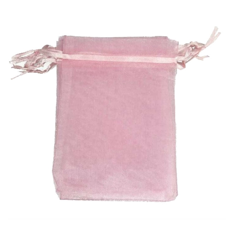 Bolsa de organza rosa claro 13 x 17