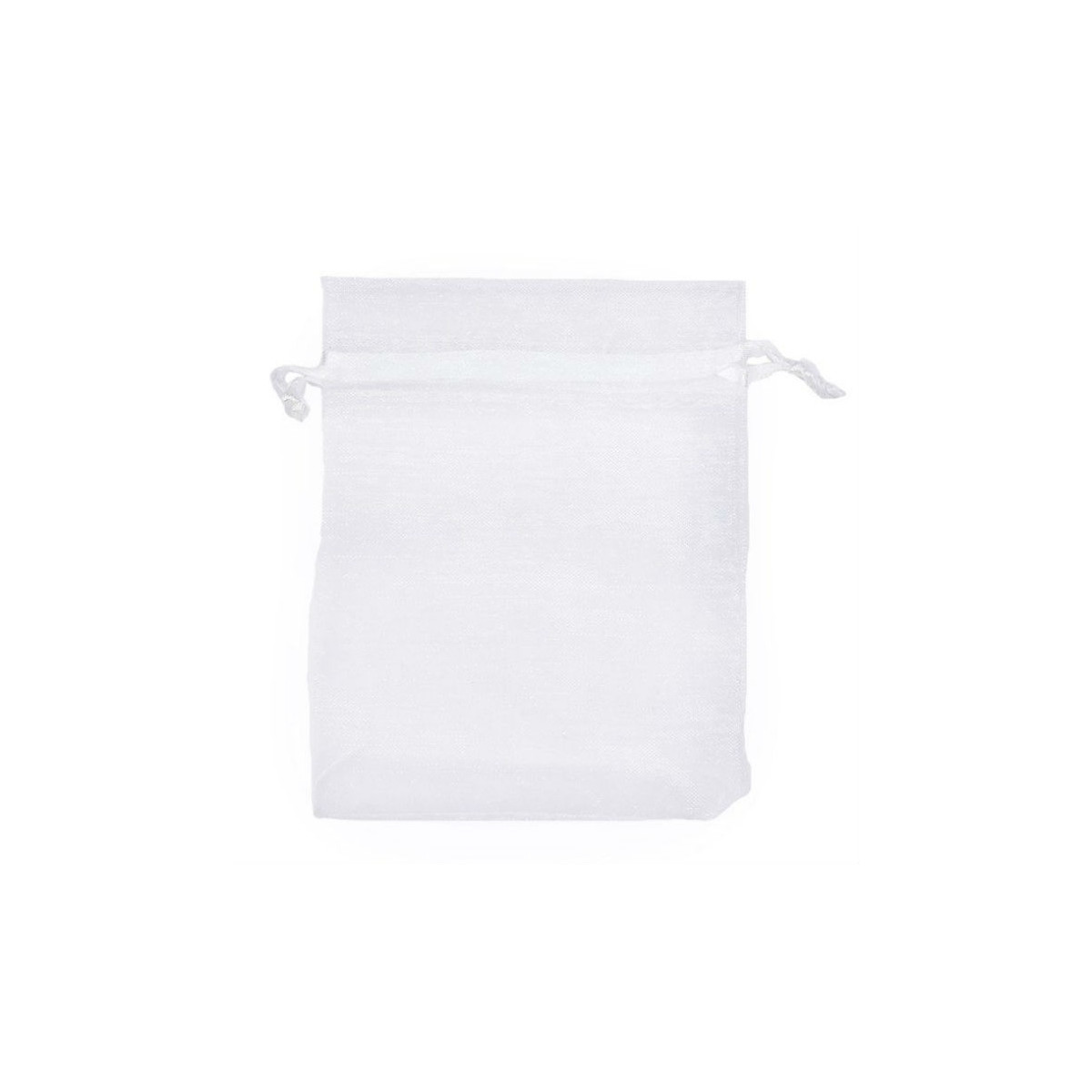 Saquito de organza blanco 7x10cm