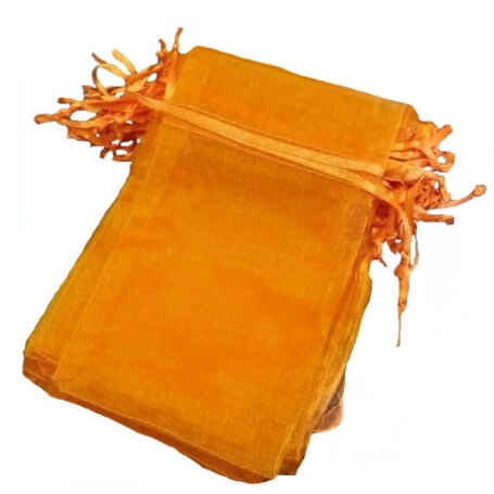 Bolsa de organza naranja oscuro 13 x 17