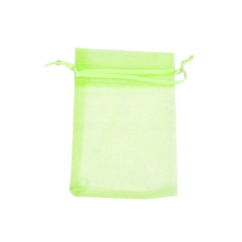 Bolsa de organza verde claro 13 x 17