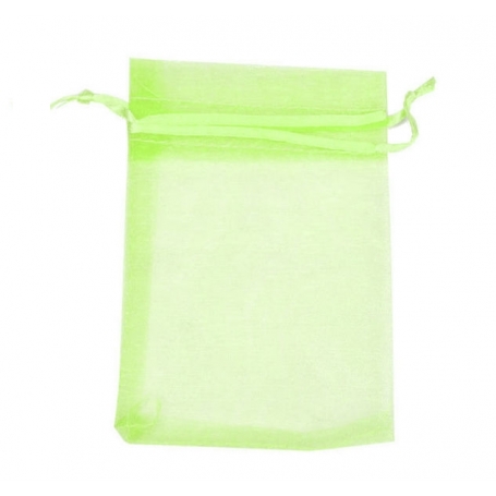Bolsitas De Organza Verde Claro 10 X 13