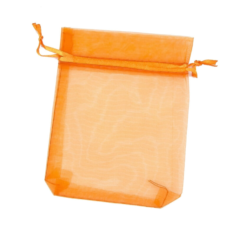 Bolsitas de organza naranja oscuro 10 x 13