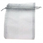 Bolsa De Organza Gris Plata 13 X 17