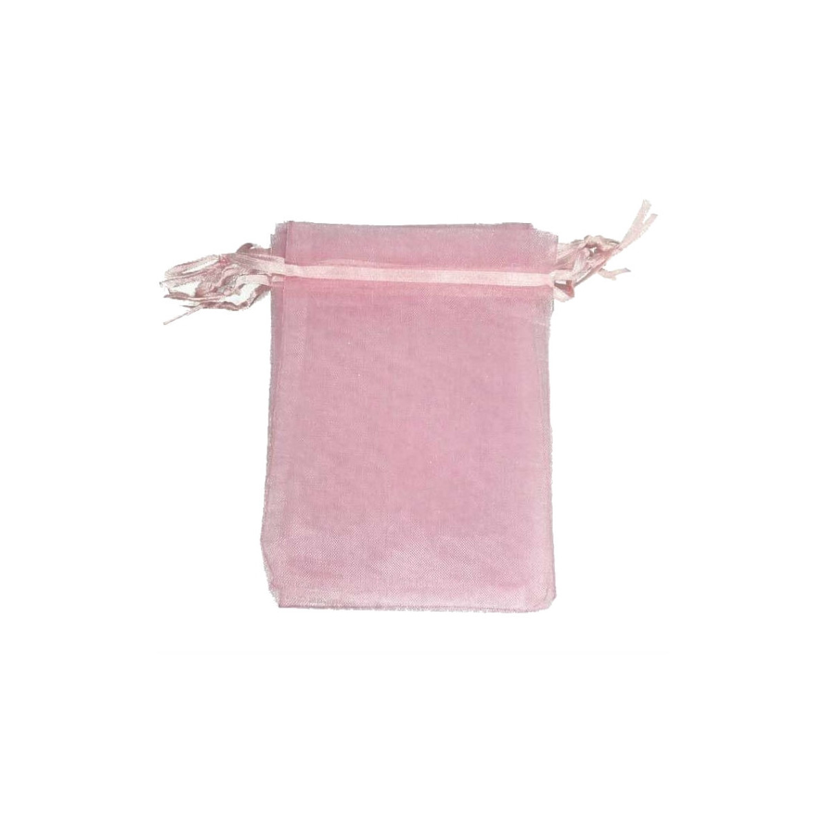 Saquito de organza rosa claro 7 x 10