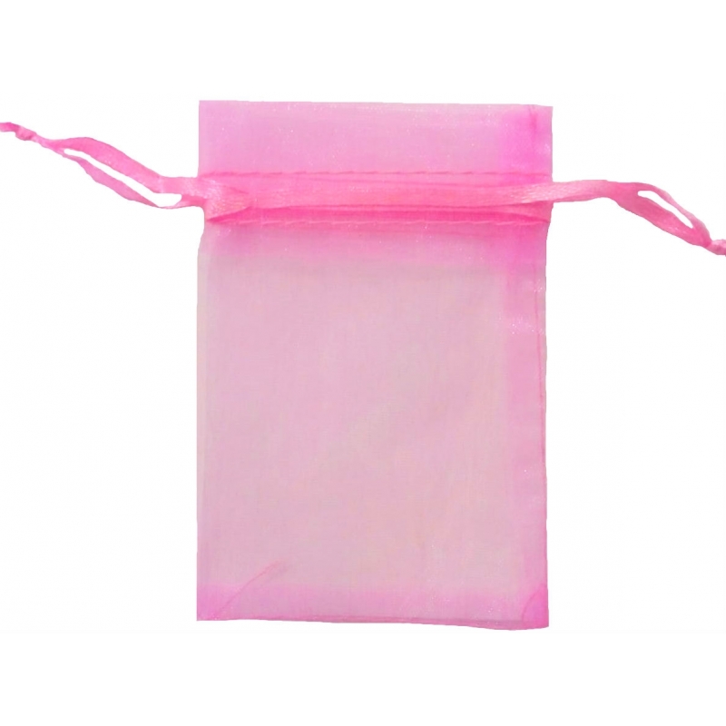 Bolsa de organza rosa chicle 15 x 20