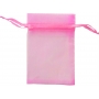 Bolsa de organza rosa chicle 9 x 15