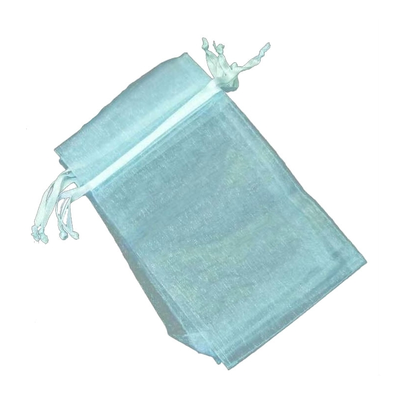 Bolsa de organza celeste 15 x 20