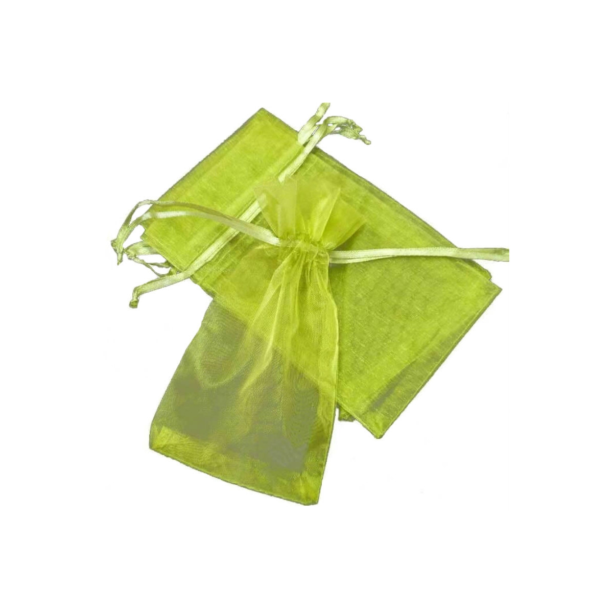 Bolsitas de organza verde oscuro 10 x 13