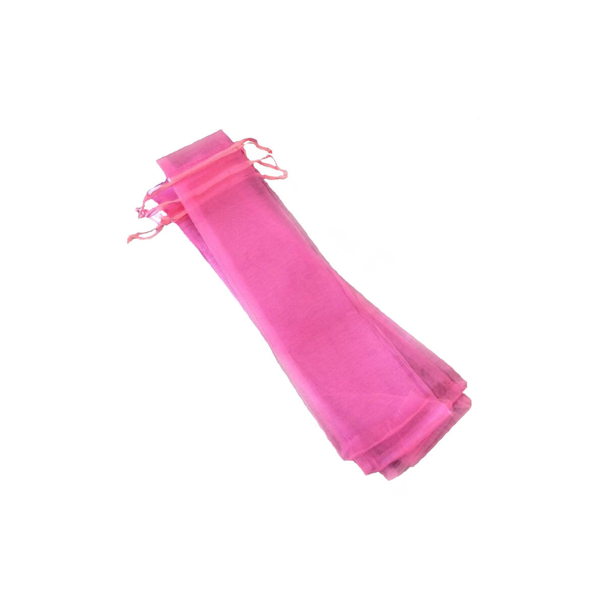Bolsa de organza 30x7 cm rosa chicle