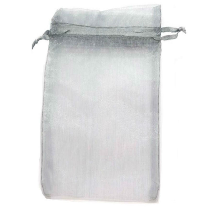 Bolsa de organza plata 9 x 15