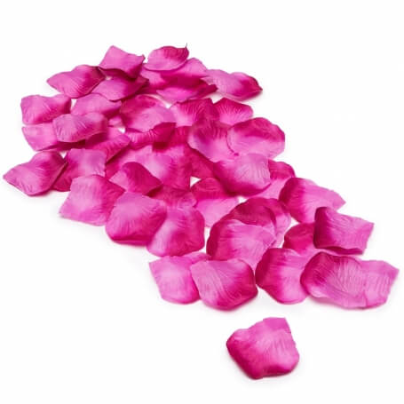 Pétalos de Rosa Artificiales en Color Rosa Fucsia para Decoración