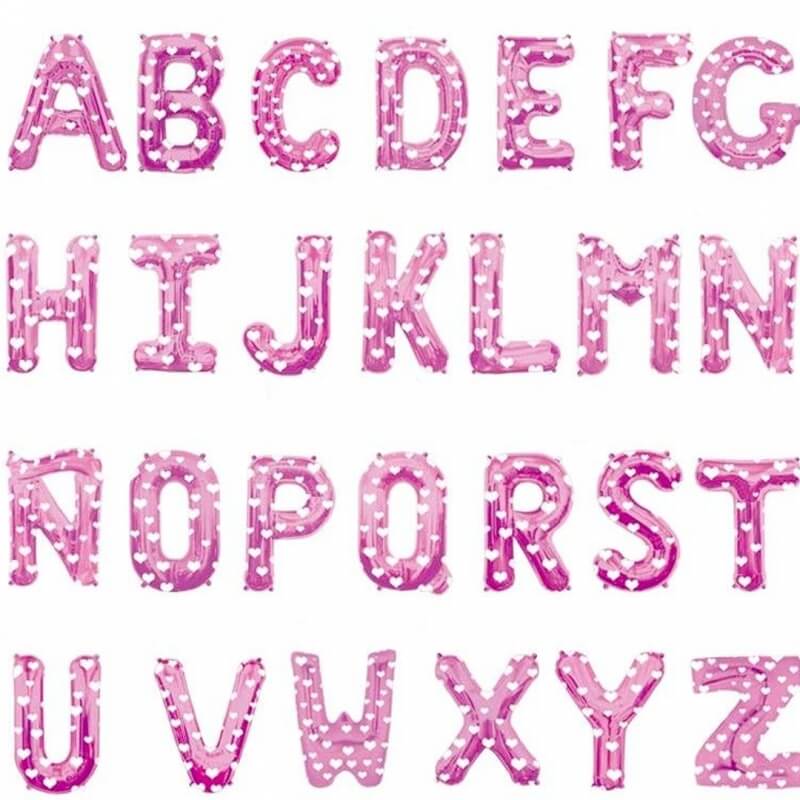 Globos Rosas de Letras Globos Rosas de Letras